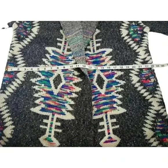 JODIFL Womens Sweater Multicolor Long Sleeve Open Front Fair Isle Cardigan M - Picture 5 of 10